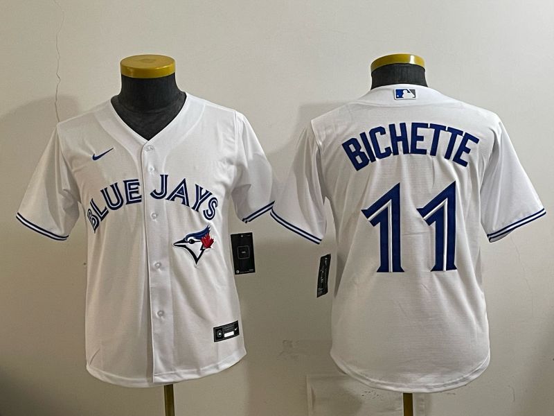 Youth 2025 Nike Toronto Blue Jays #11 Bichette White Game MLB Jersey 05->youth mlb jersey->Youth Jersey